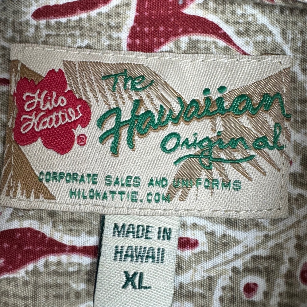 Hilo Hattie Hawaiian Shirt Men XL Monstera Leaf Short Sleeve Popover Aloha Retro - Picture 3 of 12